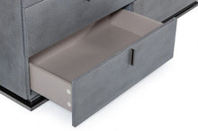Load image into Gallery viewer, Gunmetal Crackle Finish Six Drawer Double Dresser - Gray
