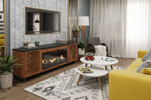 Load image into Gallery viewer, Fireplace TV Stand Console For TVs Up To 100" - Black / Bourbon
