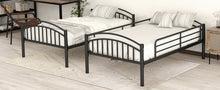 Load image into Gallery viewer, Twin Over Twin Metal Bunk Bed,Divided into Two Beds(Black){OLD SKU:MF280424AAB}
