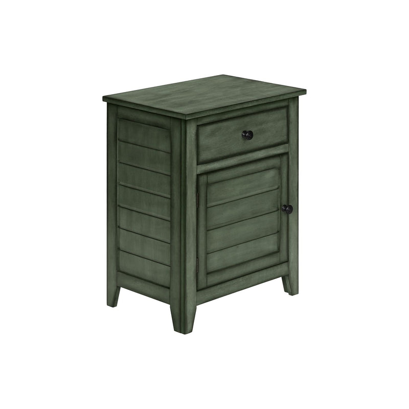 Accent Nightstand, Storage Drawer, Transitional