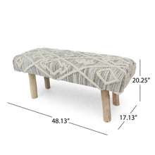 Load image into Gallery viewer, Prytania - Boho Handmade Fabric Upholstered Bench
