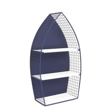 Load image into Gallery viewer, Boat Shaped Bookcase (489054) - Navy Blue / White
