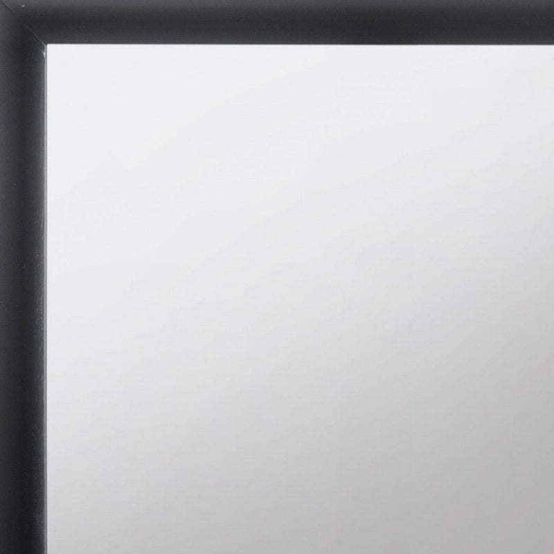 35" Square Framed Mounted Dresser Mirror - Black