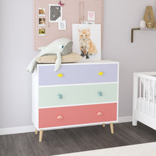 Load image into Gallery viewer, 3 Drawer Dresser, Storage Cabinet With Anti Tip Safety

