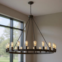 Load image into Gallery viewer, Candle Style Multi Light Metal Dimmable Chandelier - Bronze
