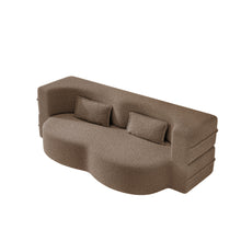 Load image into Gallery viewer, Modern Floor Sleeper Sofa Bed With 2 Pillows, Convertible Twin Size Folding Mattress For Living Room
