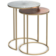 Load image into Gallery viewer, Drake - 2 Piece Nesting Table - Antique Nickel / Antique Copper
