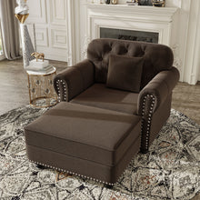 Load image into Gallery viewer, Sofa With Nailhead Trim And Rolled Armrests
