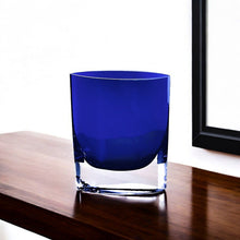 Load image into Gallery viewer, Oval Free Table Vase (375811) - Cobalt / Cobalt
