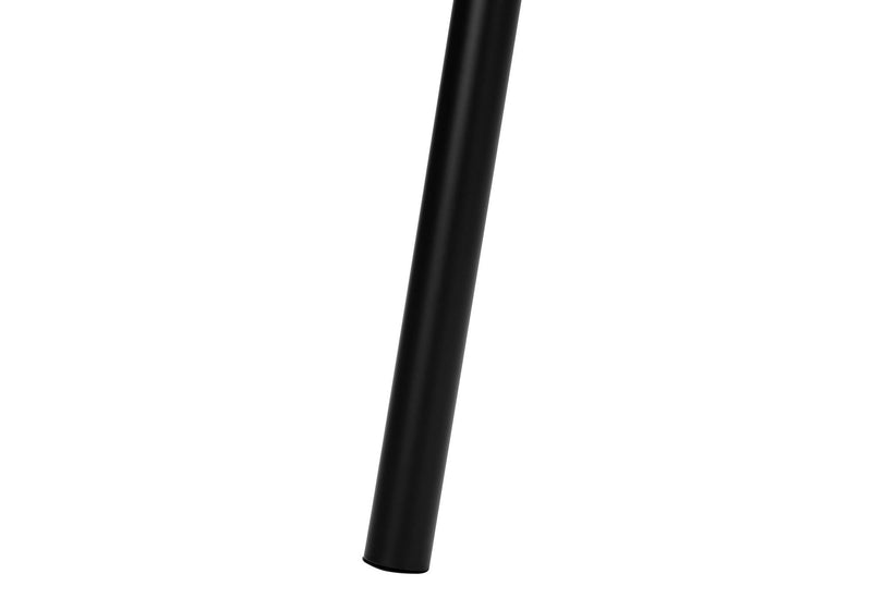 Floor Lamp With Cream Drum Shade - Matte Black