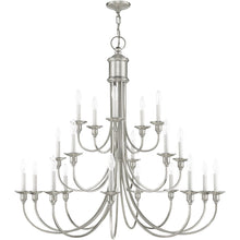Load image into Gallery viewer, 40" Multi Light Dimmable Chandelier With Shades - Nickel
