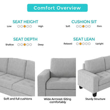 Load image into Gallery viewer, Orisfur. Sectional Corner Sofa L-shape Couch Space Saving with Storage Ottoman &amp; Cup Holders Design for Large Space Dorm Apartment,Light Grey
