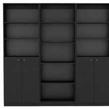 Load image into Gallery viewer, Five Tier Bookcase With Four Doors (546353) - Black
