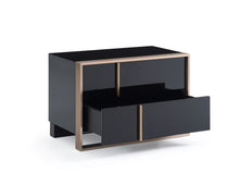 Load image into Gallery viewer, Two Drawers Nightstand - Black
