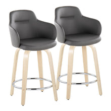 Load image into Gallery viewer, Boyne - Contemporary Fixed Height Counter Stool &amp; Swivel With Round Footrest (Set of 2)
