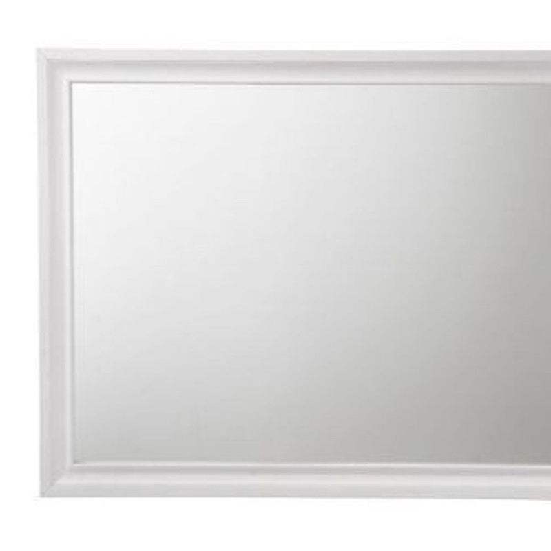 36" Framed Mounted Dresser Mirror - White