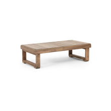 Load image into Gallery viewer, Outdoor Coffee Table With Slat Design And Sled Base - Brown
