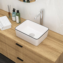 Load image into Gallery viewer, Modern European Style Ceramic Rectangular Vessel Bathroom Sink
