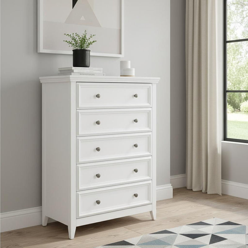 Five Drawer Dresser (716329) - White