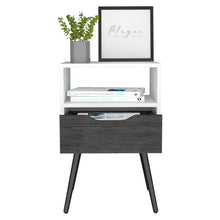 Load image into Gallery viewer, 25" One Drawer Faux Wood Nightstand - Gray
