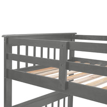 Load image into Gallery viewer, Stairway Twin-Over-Full Bunk Bed with Drawer, Storage and Guard Rail for Bedroom, Dorm, for Adults, Gray color(Old SKU: LP000219AAE)
