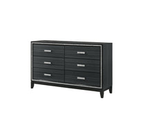 Load image into Gallery viewer, Solid Wooden Six Drawer Double Dresser - Black
