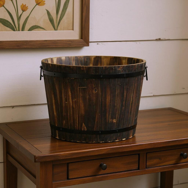 Round Planter Box (638085) - Brown