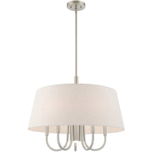 Load image into Gallery viewer, 22'' 6 Light Dimmable Chandelier With Shades - Nickel
