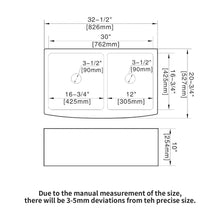 Load image into Gallery viewer, Sink 33" Double Bowl 60 / 40 Kitchen Sink With Deep Basin And Grids - White
