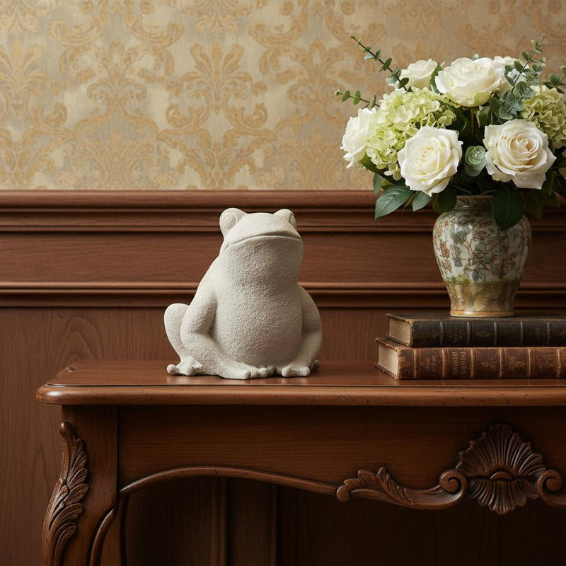 Frog Statue - Beige