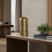 Load image into Gallery viewer, Cylindrical Tabletop Sculpture (608701) - Antiqued Brass
