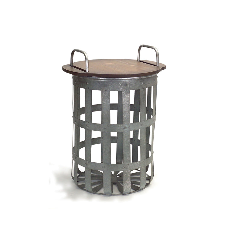 Round End Tables (Set of 2) - Gray And Brown