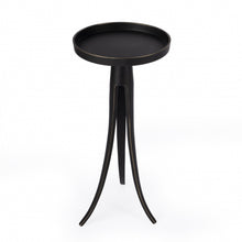 Load image into Gallery viewer, Distressed Aluminum Round End Table - Black
