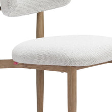 Load image into Gallery viewer, Olefin Aluminum Partially Open Back Dining Side Chair - White / Brown
