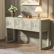 Load image into Gallery viewer, Geometric Carved Console Table With 3 Soft Close Drawers
