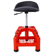 Load image into Gallery viewer, Pneumatic 360 Degree Swivel Stool, Mechanics Rolling Creeper Seat, Heavy Duty Rolling Mechanics Stool, Shop Stool With Casters
