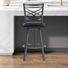 Load image into Gallery viewer, 46" Iron Bar Height Bar Chair - Black
