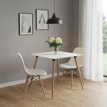 Load image into Gallery viewer, Wood Square Dining Table - White / Natural
