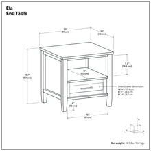 Load image into Gallery viewer, Ela - End Table - Brown

