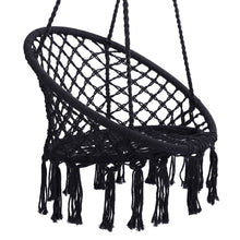 Load image into Gallery viewer, Macrame Hanging Hammock Chair, Rope Swing For Indoor And Outdoor Use
