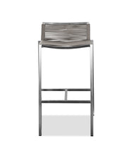 Load image into Gallery viewer, Stainless Steel Low Back Bar Height Bar Chair - Brown / Silver
