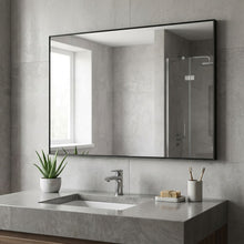 Load image into Gallery viewer, 59" Metal Framed Full Length Hanging Mirror - Black
