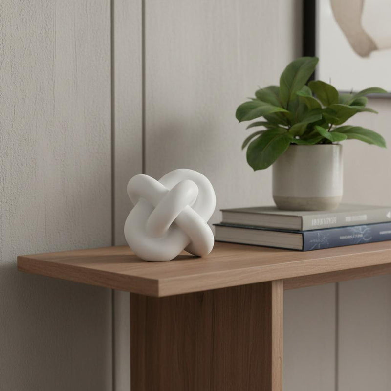 Knot Tabletop Sculpture - White