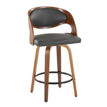 Load image into Gallery viewer, Pino - Mid Century Modern Fixed Height Barstool With Swivel With Round Footrest (Set of 2)
