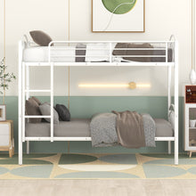 Load image into Gallery viewer, Twin Over Twin Metal Bunk Bed,Divided into Two Beds(White){OLD SKU:MF280424AAK}
