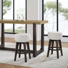 Load image into Gallery viewer, Backless Bar Stools With Soft Cushion (Set of 2) - Brown
