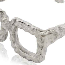 Load image into Gallery viewer, Textured Square Eyeglasses Tabletop Sculpture - Silver
