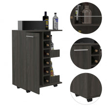 Load image into Gallery viewer, Rolling Dining Room Bar Cart With Wine Storage - Espresso
