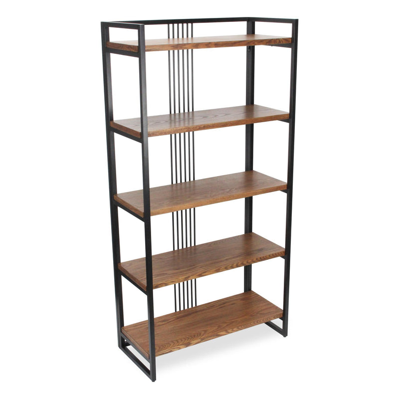 Five Tier Etagere Bookcase - Brown