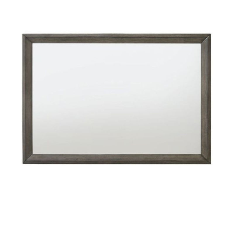 32" Framed Mounted Dresser Mirror - Gray